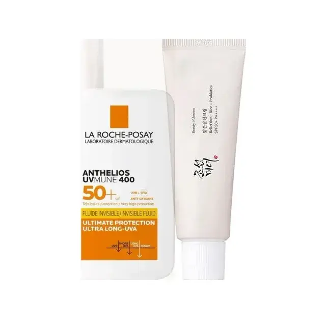 La Roche-Posay Anthelios and Beauty of Joseon Relief Sun sunscreens