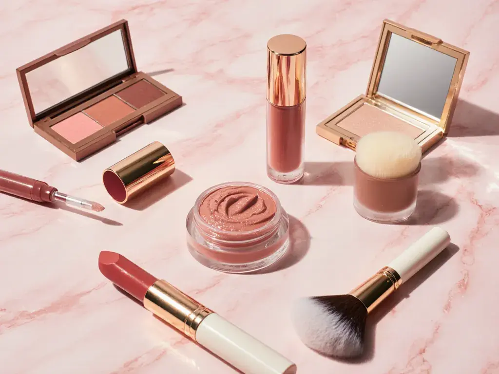 Imported makeup in Pakistan, lipstick, lip tints, blush, highlighter and brushes
