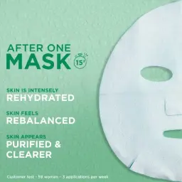 Garnier green tea sheet mask results after one mask