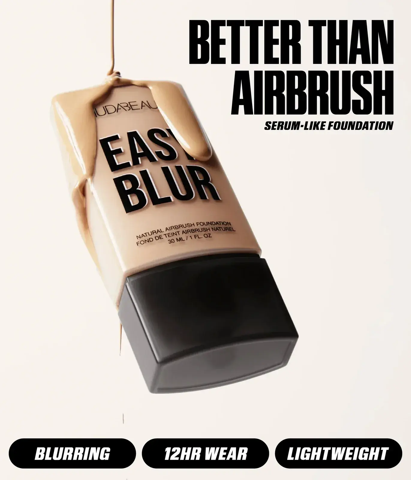 Huda Beauty Easy Blur Natural Airbrush Foundation: blurring, 12 hour wear, lightweight