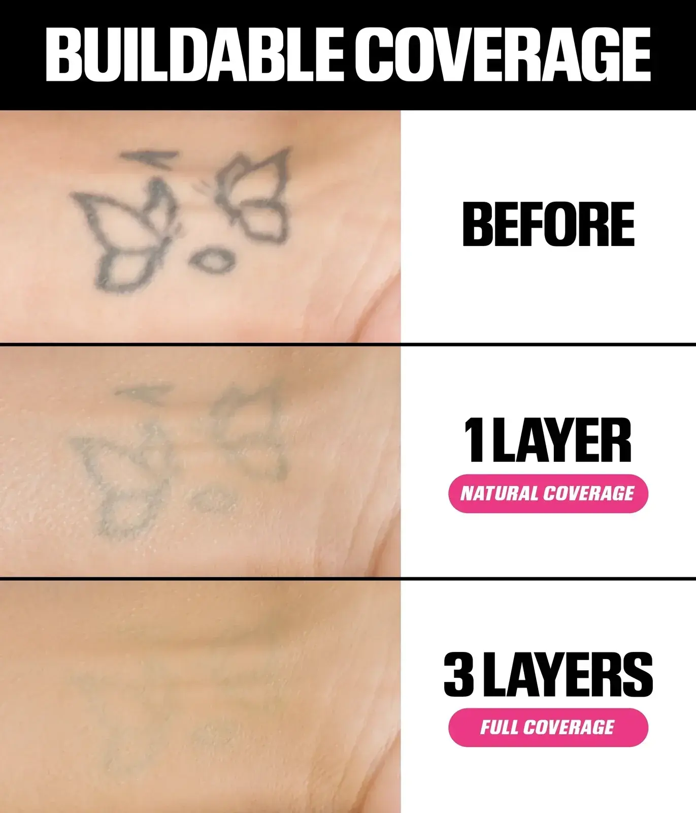 Huda Beauty Easy Blur Foundation buildable coverage from one to three layers