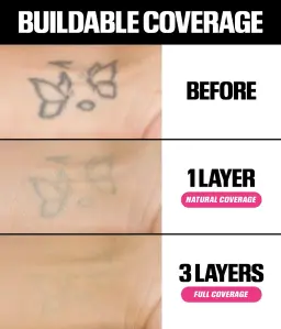 Huda Beauty Easy Blur Foundation buildable coverage from one to three layers