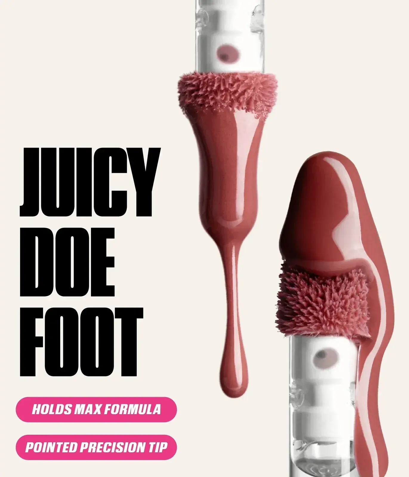 Huda Beauty Faux Filler Lip Gloss juicy doe-foot applicator