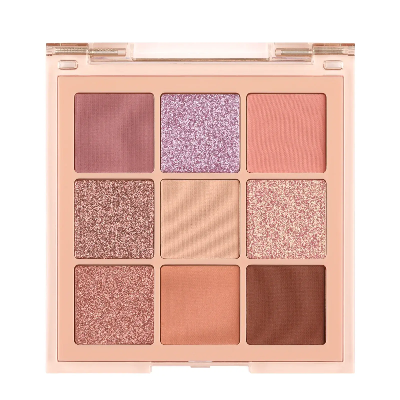 All nine shades in the Huda Beauty Nude Obsessions Nude Light palette