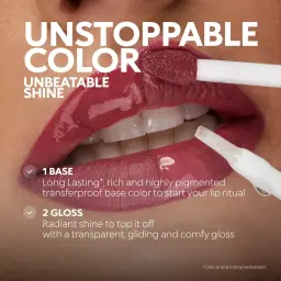 Kiko Milano Unlimited Double Touch: base colour then gloss