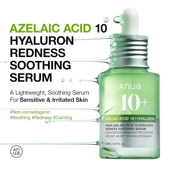 Anua Azelaic Acid 10% + Hyaluron Redness Soothing Serum 30ml