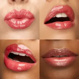 pearly amaryllis red on lips