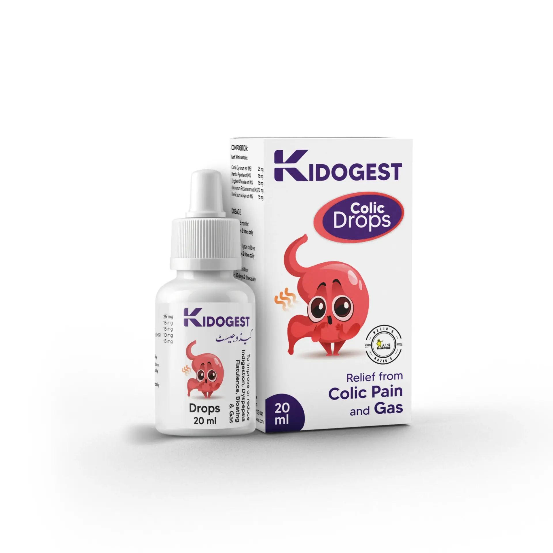 NB Sons Kidogest Herbal Colic Drops for Babies