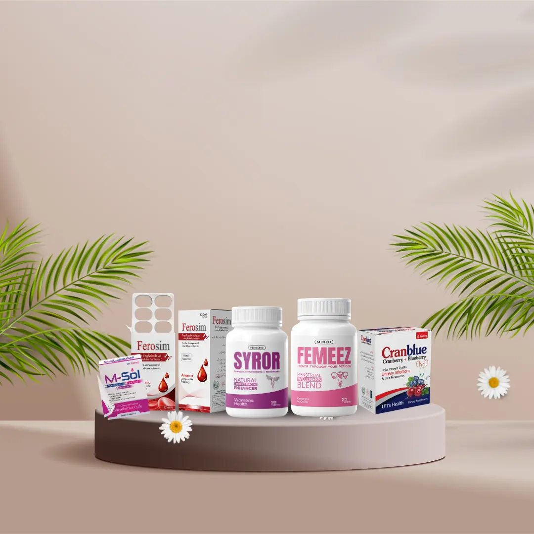 Yellow Pink Women's Wellness & Hormonal Balance Combo