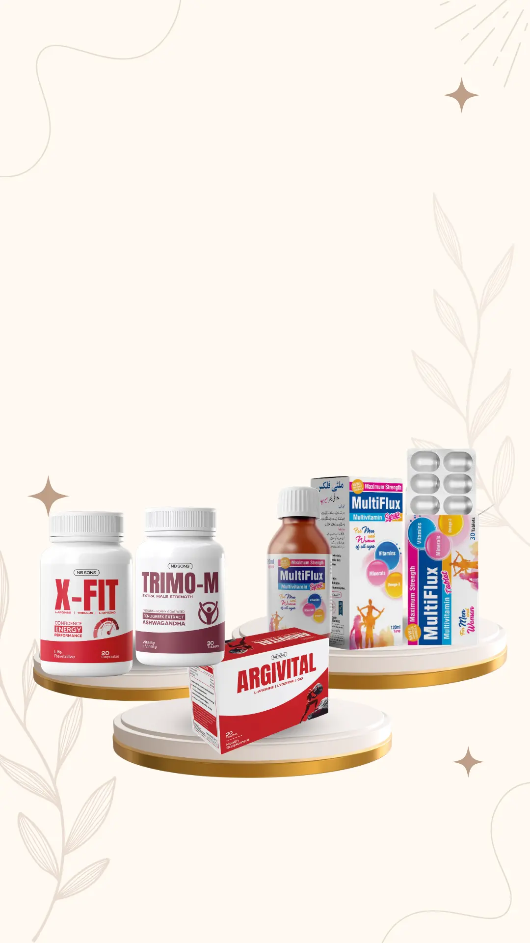 Yellow Pink Men's Vitality & Performance Combo