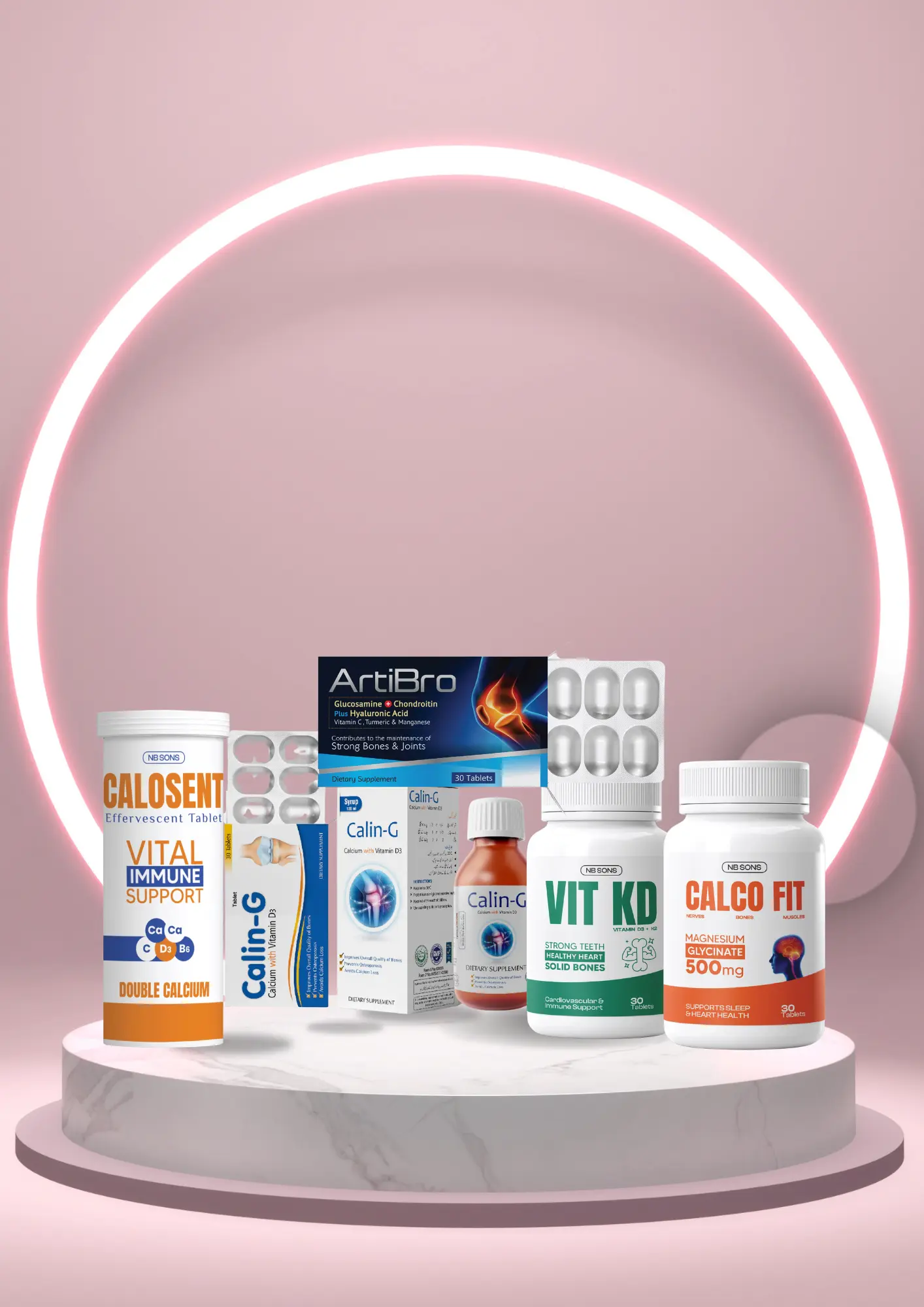 Yellow Pink Strong Bones & Joint Health Combo