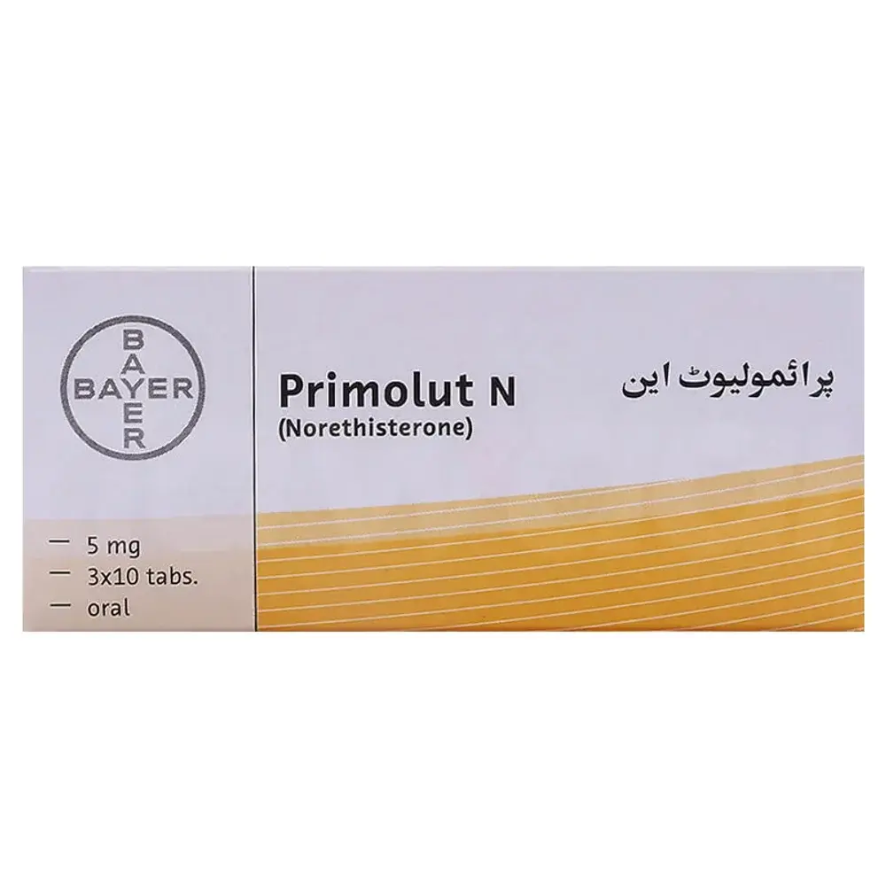 Bayer Primolut-N 5mg Tablets (3 x 10)