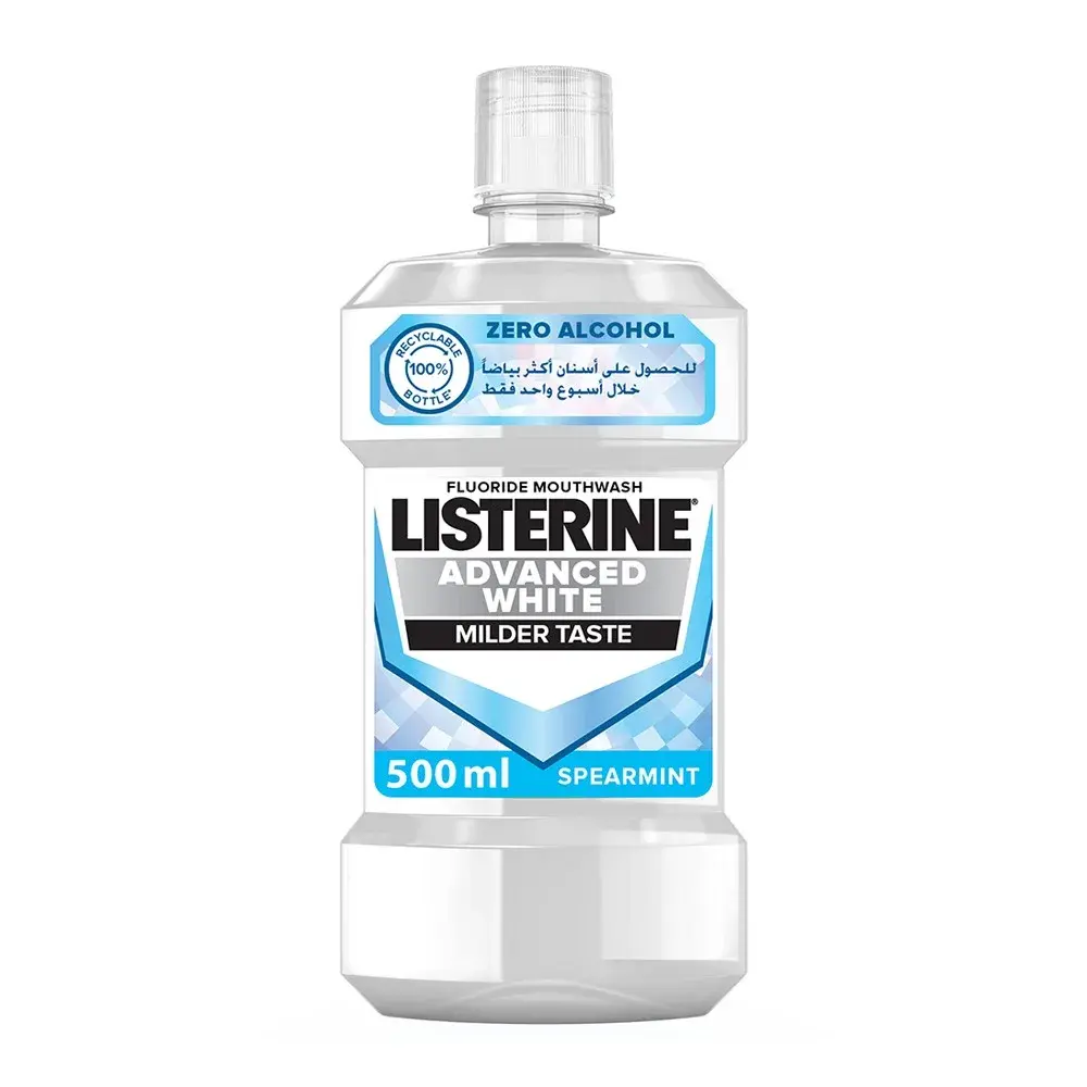 Listerine Advanced White Milder Taste Mouthwash 500ml