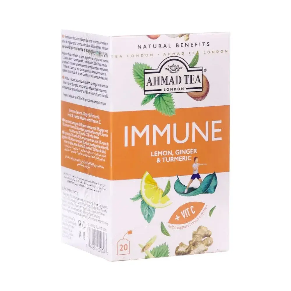 Ahmad Tea Immune Lemon, Ginger & Turmeric 20 Tea Bags