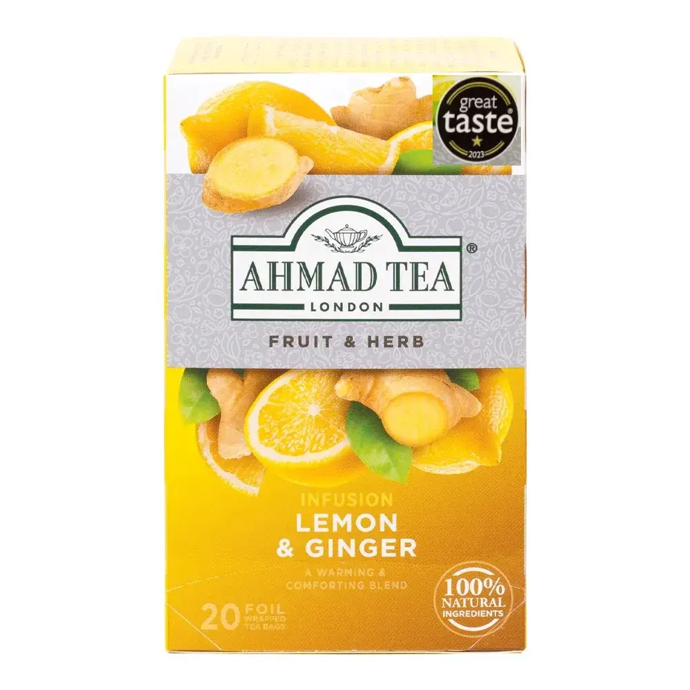 Ahmad Tea Lemon & Ginger Infusion 20 Tea Bags 40g