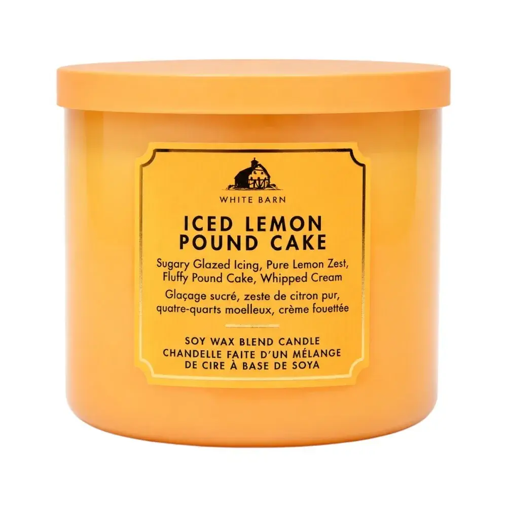 Bath & Body Works Iced Lemon Pound Cake 3-Wick Candle 411g