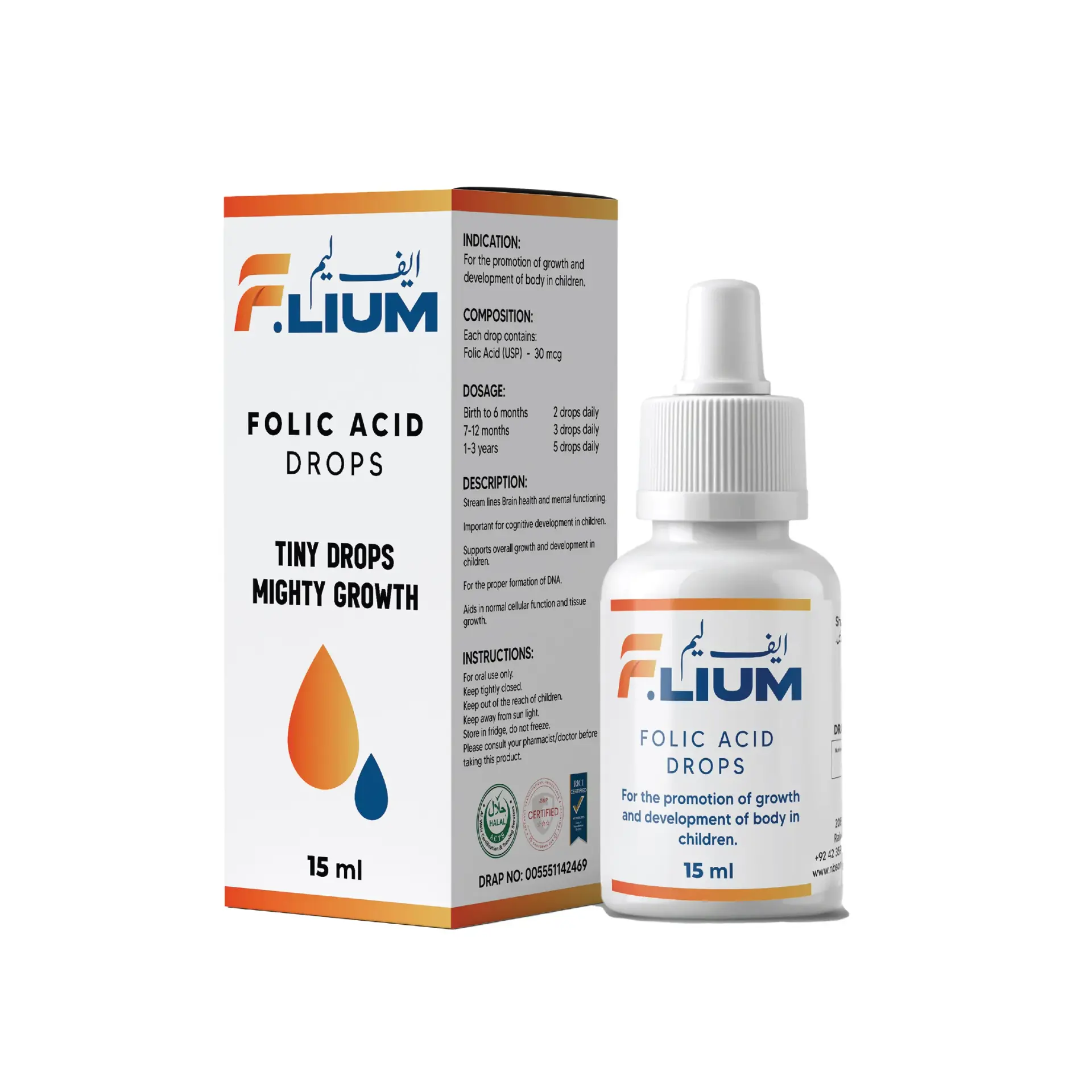 NB Sons F.lium Folic Acid Drops for Kids